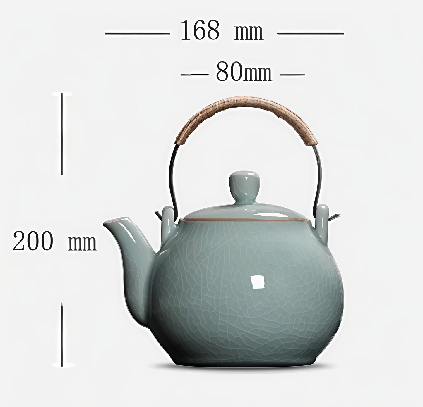Single celadon tea pot