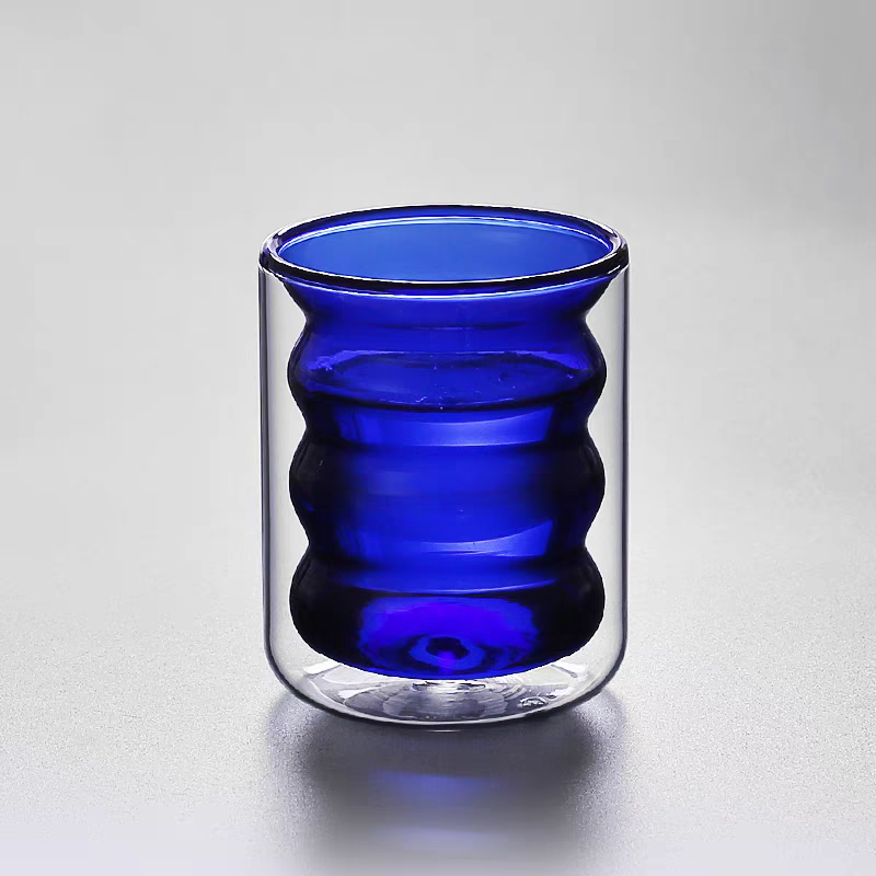 Colored glass cups