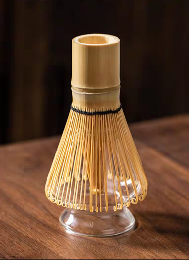 Matcha-whisk holder glass