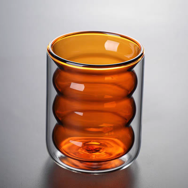 Colored glass cups