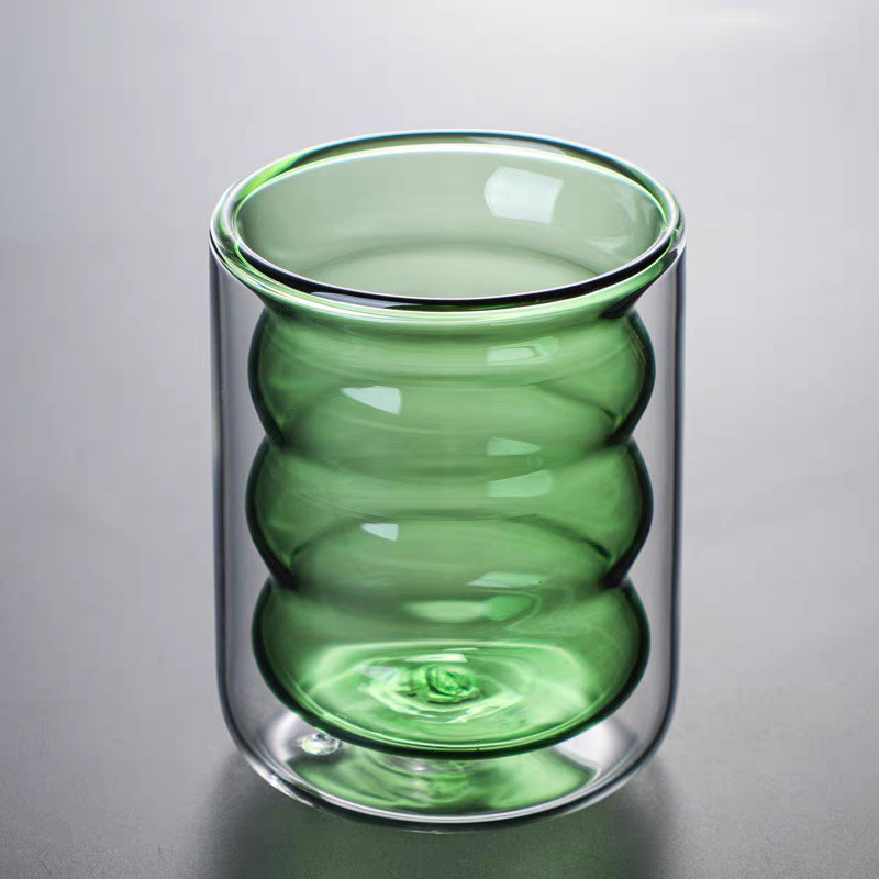 Colored glass cups